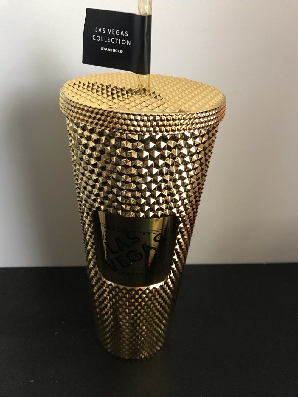 Starbucks Las Vegas Gold Studded Tumbler New!